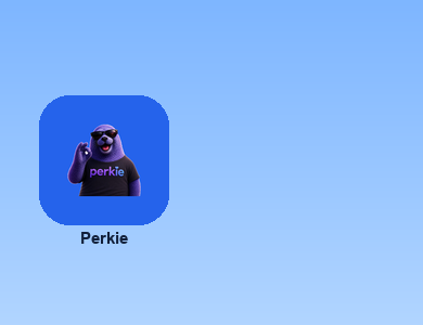 The Perkie icon on a phone home screen